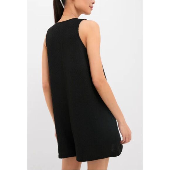 NWT TUCKERNUCK Black Textured Myla Effortless Chic Romper Women's Medium - Picture 3 of 14